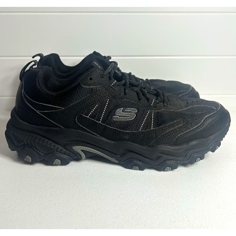 Skechers After Burn Men’s Hiking Shoes US 8.5 Medium Black Lace-Up 237527